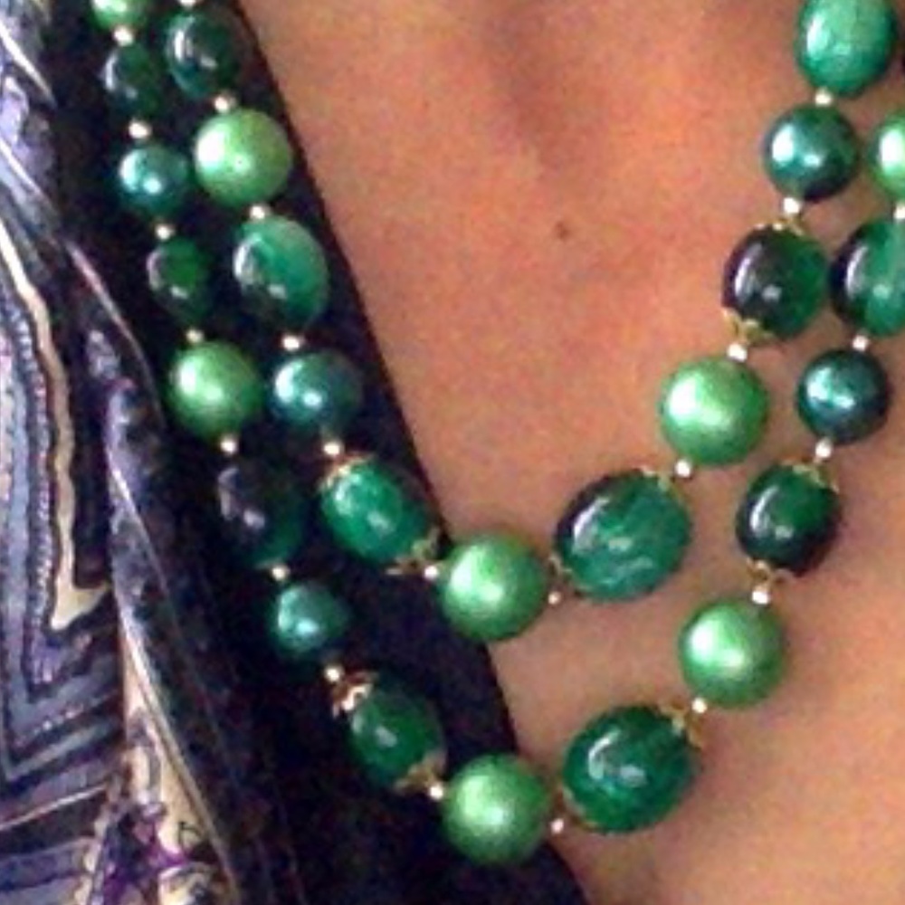 Vintage Double Strand Bead Necklace